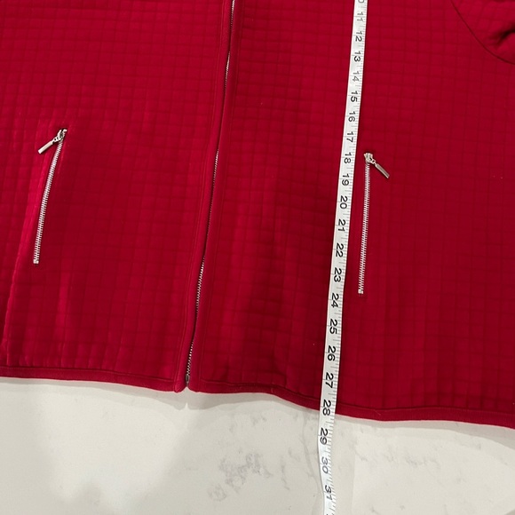 Karen Scott Vibrant Red Bomber Jacket - Picture 7 of 9